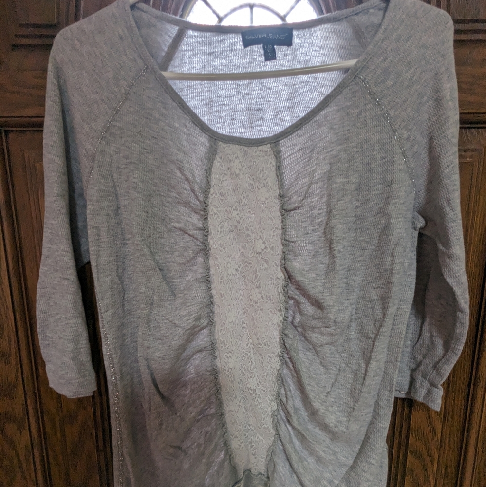 Silver Jeans 3/4 Sleeve Shirt
